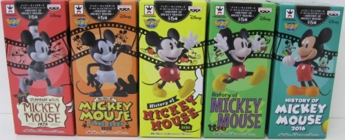 ディズニーキャラクターズ ワールドコレクタブルフィギュア HISTORY OF MICKEY MOUSE ミッキーマウス 全5種