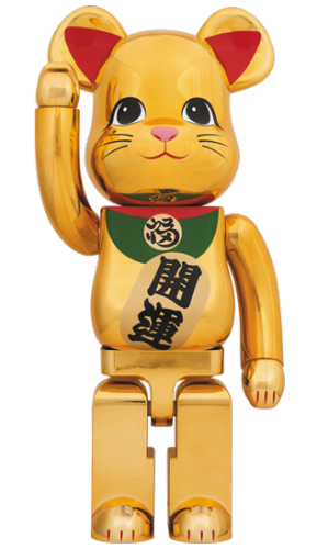 ベアブリック 1000％ BE@RBRICK 招き猫 金メッキ 参