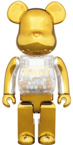 ベアブリック MY FIRST BE@RBRICK 400％ B@BY GOLD & SILVER Ver.