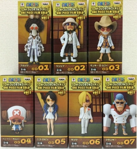 ワンピース ワールドコレクタブルフィギュア ONE PIECE FILM GOLD vol.1 全7種セット