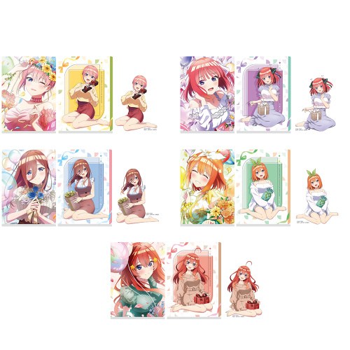 一番くじ 五等分の花嫁＊ ～あなたと過ごす、特別な日～ M賞 クリアファイル＆ステッカーセット 全5種セット