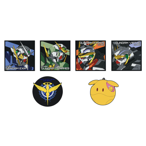 一番くじ 機動戦士ガンダム00 -GUNDAM MEISTERS- F賞 ラバーコースター 全6種セット