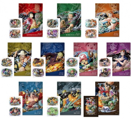 一番くじ ワンピース with ONE PIECE TREASURE CRUISE Vol.2 G賞 クリアファイル＆ステッカーセット トレジャークルーズ 全10種セット