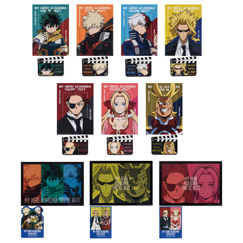 一番くじ 僕のヒーローアカデミア ーYOU’RE NEXTー H賞 キャンバス風イラストボード＆ステッカー 全10種セット