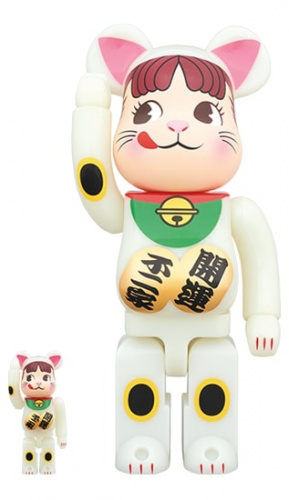 ベアブリック 400％ BE@RBRICK 招き猫 ペコちゃん 蓄光 100％ & 400％