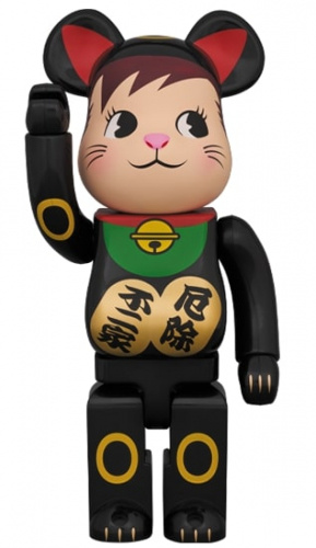 ベアブリック 400％ BE@RBRICK 招き猫 ポコちゃん 黒