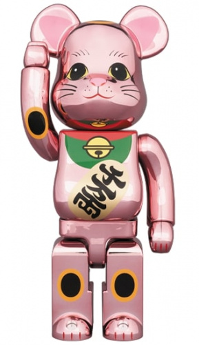 ベアブリック 1000％ BE@RBRICK 招き猫 桃金メッキ