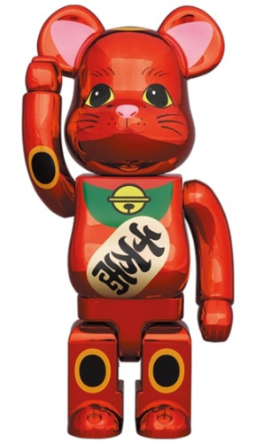 ベアブリック 400％ BE@RBRICK 招き猫 梅金メッキ