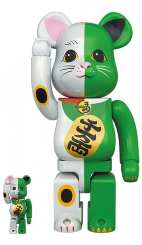 ベアブリック 400％ BE@RBRICK 招き猫 白×緑 100％ & 400％