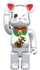 ベアブリック 400％ BE@RBRICK 招き猫 銀メッキ四