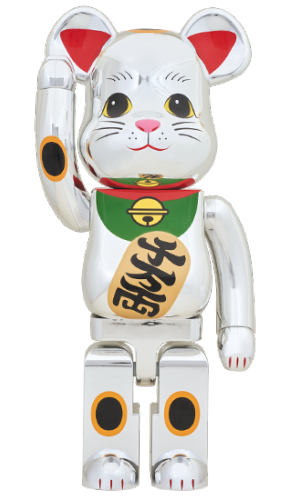 ベアブリック 1000％ BE@RBRICK 招き猫 銀メッキ