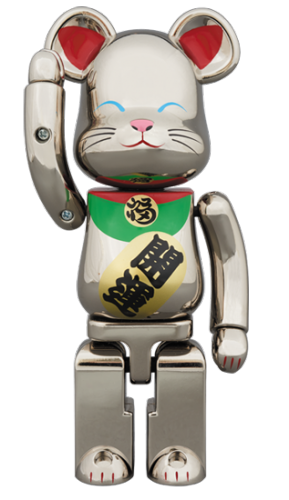 超合金 BE@RBRICK 招き猫 銀メッキ弐