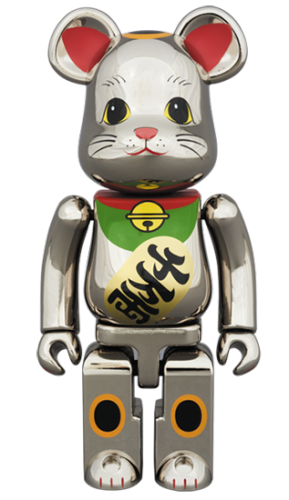 超合金 BE@RBRICK 招き猫 銀メッキ