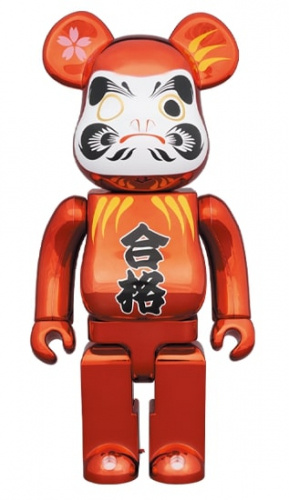 ベアブリック 400％ BE@RBRICK 達磨 合格 赤メッキ