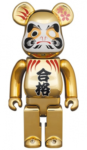 ベアブリック 400％ BE@RBRICK 達磨 合格 金メッキ 弐