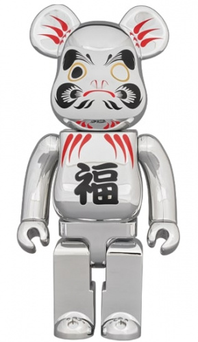 ベアブリック 400％ BE@RBRICK 達磨 銀メッキ