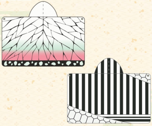 鬼滅の刃 フード付きブランケット 胡蝶しのぶ・伊黒小芭内 全2種セット
