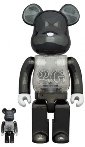 ベアブリック 400％ BE@RBRICK 2G BLACK CHROME 100％ & 400％