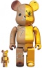 BE＠RBRICK ベアブリック 100％＆400％ MIHARAYASUHIRO GOLD×BROWN