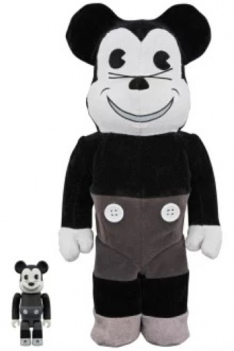 BE＠RBRICK ベアブリック 100％ & 400％ MICKEY MOUSE (VINTAGE B&W Ver.) 