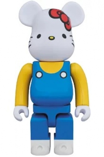 BE＠RBRICK ベアブリック 400％ HELLO KITTY（青オーバーオール版）