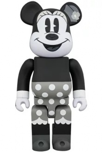 BE＠RBRICK ベアブリック 400％ MINNIE MOUSE (B&W Ver.) 