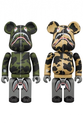 1ST CAMO SHARK BE@RBRICK 超合金 GREEN／YELLOW 2体セット