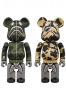 1ST CAMO SHARK BE@RBRICK 超合金 GREEN／YELLOW 2体セット