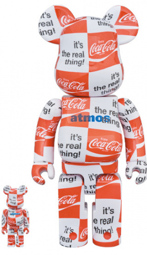 ベアブリック 400％ BE@RBRICK atmos × Coca-Cola 100％ & 400％ CHECKERBOARD アトモス×コカ・コーラ