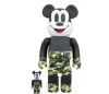 ベアブリック 400％ BE@RBRICK BAPE(R) MICKEY MOUSE 100％ & 400％ GREEN