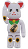 ベアブリック 400％ BE@RBRICK 招き猫 白 金運