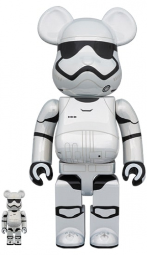 ベアブリック 400％ BE@RBRICK STAR WARS(TM) FIRST ORDER STORMTROOPER(TM)（The Force Awakens Ver.） Chrome Ver. 100％ & 400％