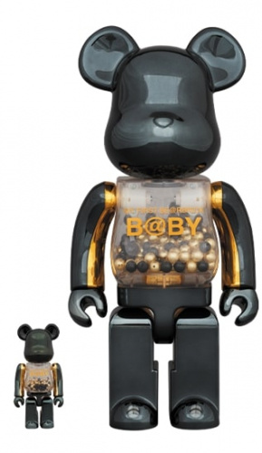 ベアブリック 400％ MY FIRST BE@RBRICK INNERSECT BLACK & GOLD Ver.100％ & 400％