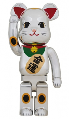 ベアブリック 1000％ BE@RBRICK 招き猫 銀メッキ 弐