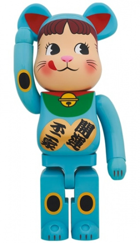 ベアブリック 1000％ BE@RBRICK 招き猫 ペコちゃん 青蓄光