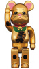 ベアブリック 400％ BE@RBRICK 招き猫 金メッキ 発光