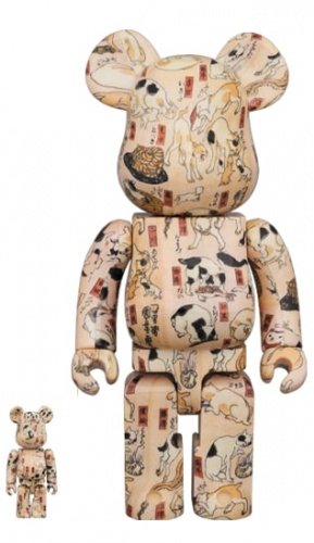 ベアブリック 400％ BE@RBRICK 歌川国芳 「猫飼好五十三疋」100％ & 400％ うたがわ くによし みょうかいこうごじゅうさんびき