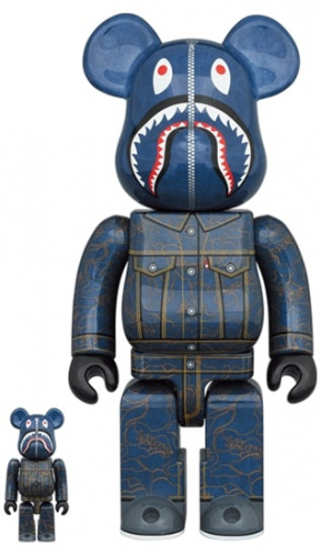 ベアブリック 400％ BE@RBRICK BAPE(R) × Levi's(R) 100％ & 400％ ベイプ×リーバイス