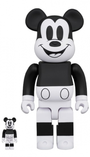 ベアブリック 400％ BE@RBRICK MICKEY MOUSE (B&W 2020 Ver.)100％ & 400％ ミッキーマウス