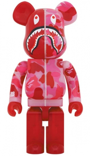 ベアブリック 1000％ BE@RBRICK CLEAR ABC CAMO SHARK PINK