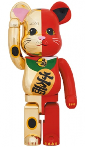 ベアブリック 1000％ BE@RBRICK 招き猫 金×赤