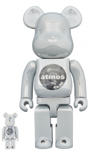 買取】ベアブリック 400％ BE@RBRICK atmos WHITE CHROME Ver. 100 