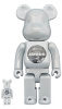 ベアブリック 400％ BE@RBRICK atmos WHITE CHROME Ver. 100％ & 400％ アトモス ホワイト クローム