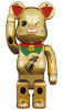 ベアブリック 400％ BE@RBRICK 招き猫 昇運 弐 金メッキ