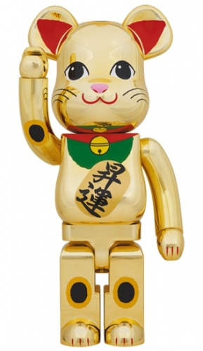 ベアブリック 1000％ BE@RBRICK 招き猫 金メッキ 昇運