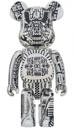 ベアブリック 1000％ BE@RBRICK H.R.GIGER WHITE CHROME Ver.