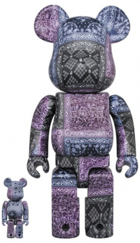 ベアブリック 400％ BE@RBRICK BAPE(R) BLACK BANDANA 100％ & 400％ ベイプ ブラック バンダナ