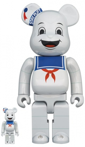 ベアブリック 400％ BE@RBRICK STAY PUFT MARSHMALLOW MAN WHITE CHROME Ver. 100％ & 400％ ステイプフト マシュマロマン