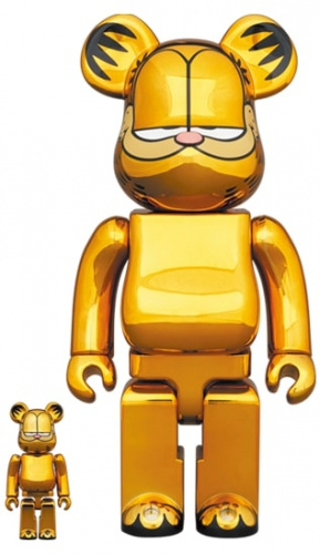 ベアブリック 400％ BE@RBRICK GARFIELD GOLD CHROME Ver. 100％ & 400％