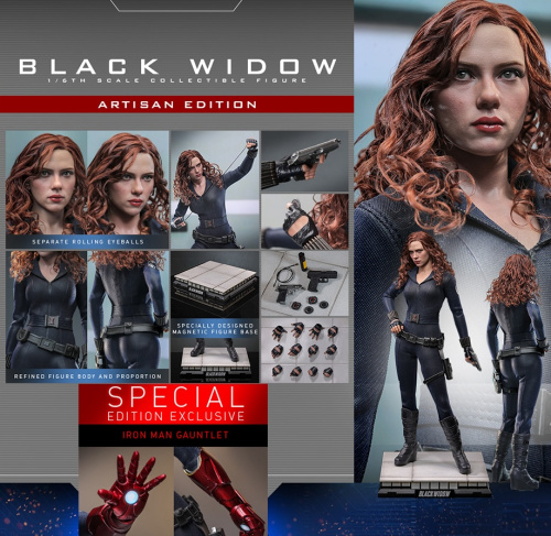 MMS757AEB ムービー・マスターピース アルチザン アイアンマン2 1/6スケールフィギュア ブラック・ウィドウ[ボーナスアクセサリー付き]